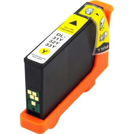 Dell Series 33/34 Yellow Compatible Extra High-Yield Ink Cartridge (331-7380 / GRW63)