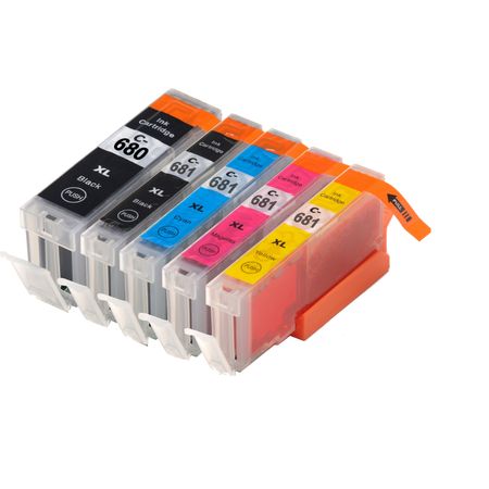 5 Pack Compatible Canon CLI-681, PGI-680 Ink Cartridges